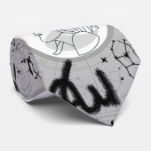 〔占星術の〕十二宮図サイン – 《星座》乙女座.w LグレーBG ネクタイ (ロール)