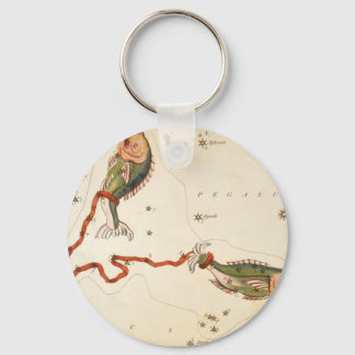 「〔占星術の〕十二宮図サイン:魚座」キーチェーン キーホルダー