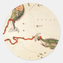 「〔占星術の〕十二宮図サイン：魚座」スタンプ ラウンドシール