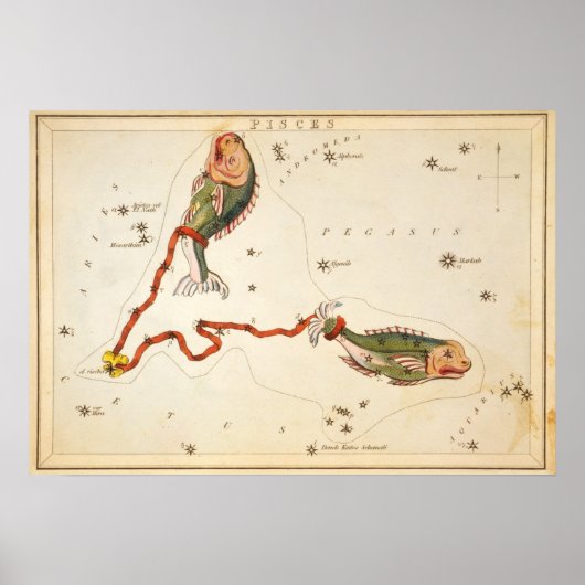 「〔占星術の〕十二宮図サイン:魚座」プリント/ポスター ポスター (正面)