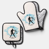 〔占星術の〕十二宮図サイン – Libra 鍋つかみ&鍋敷きセット (正面/裏面)