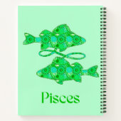 〔占星術の〕十二宮図サインSeaoooam Green Journalで魚座 ノートブック (裏面)