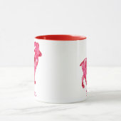〔占星術の〕十二宮図サンゴの赤いフラクタルに牡羊座のサイン マグカップ (中央)