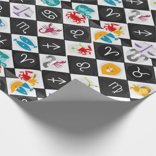 〔占星術の〕十二宮図サンサイン星占いカレンダーThunder_Cove  ラッピングペーパー (角)
