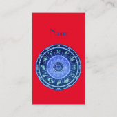 〔占星術の〕十二宮図サンサイン星占いカレンダーThunder_Cove 名刺 (裏面)