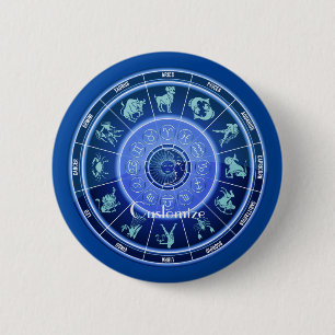 〔占星術の〕十二宮図サンサイン星占いカレンダーThunder_Cove 缶バッジ