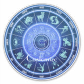 〔占星術の〕十二宮図サンサイン星占カレンダー シール (正面)