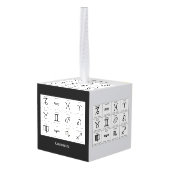 〔占星術の〕十二宮図サンサイン星占カレンダーThunder_Cove キューブオーナメント (裏面アングル)