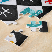 〔占星術の〕十二宮図サンサイン星占カレンダーThunder_CovE ジグソーパズル (側面)