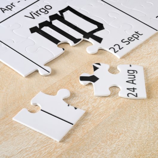 〔占星術の〕十二宮図サンサイン星占カレンダーThunder_Cove ジグソーパズル (側面)