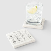 〔占星術の〕十二宮図サンサイン星占カレンダーThunder_Cove ストーンコースター (横)