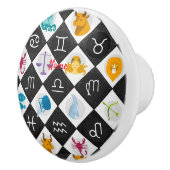 〔占星術の〕十二宮図サンサイン星占カレンダーThunder_Cove セラミックノブ (右)