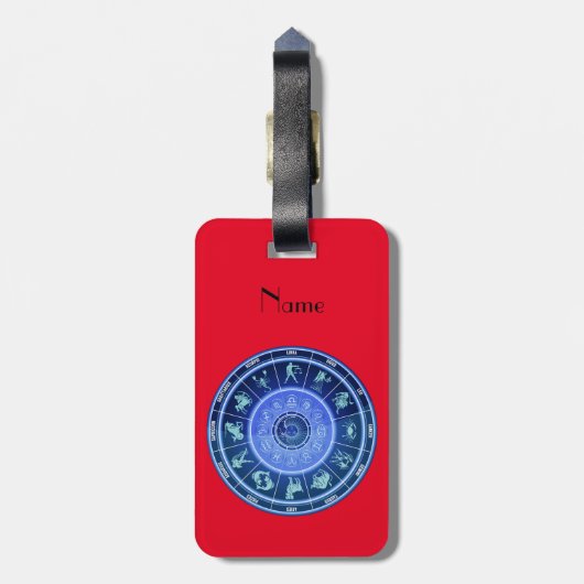 〔占星術の〕十二宮図サンサイン星占カレンダーThunder_Cove ラゲッジタグ (裏面縦)