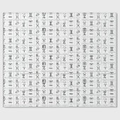 〔占星術の〕十二宮図サンサイン星占カレンダーThunder_Cove ラッピングペーパー (フラット)