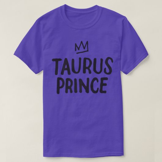 〔占星術の〕十二宮図シおもしろいャンタウルスプリンスエイプリル誕生日 Tシャツ (デザイン正面)