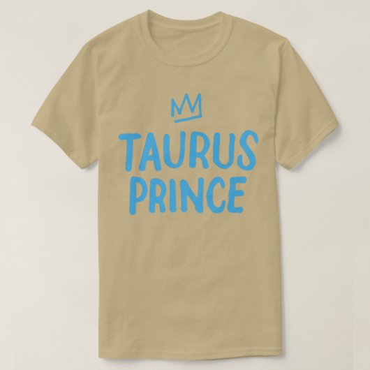 〔占星術の〕十二宮図シおもしろいャンタウルスプリンスエイプリル誕生日 Tシャツ (デザイン正面)