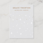 〔占星術の〕十二宮図シアルスターズグレーイヤリングネックレス 名刺 (正面)