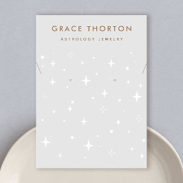 〔占星術の〕十二宮図シアルスターズグレーイヤリングネックレス 名刺