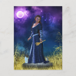 〔占星術の〕十二宮図シリーズ：《星座》乙女座はがき ポストカード