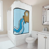 〔占星術の〕十二宮図シンボルや象徴アクエリアスシャワーカーテン シャワーカーテン (インサイチュ)