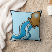 〔占星術の〕十二宮図シンボルや象徴アクエリアス誕生日コットンピロー クッション (ブランケット)