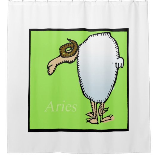 〔占星術の〕十二宮図シンボルや象徴アリーズシャワーカーテン シャワーカーテン (正面)