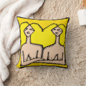 〔占星術の〕十二宮図シンボルや象徴ジェミニ誕生日スクエアピロー クッション (ブランケット)