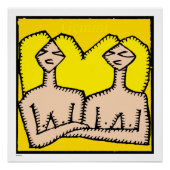 〔占星術の〕十二宮図シンボルや象徴ジェミニ誕生日パーフェクトポスター20x20 ポスター (正面)