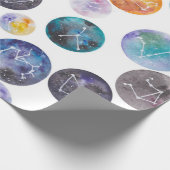 〔占星術の〕十二宮図シンボルや象徴ジェミニ《星座》乙女座リブラ蠍座山羊座 ラッピングペーパー (角)