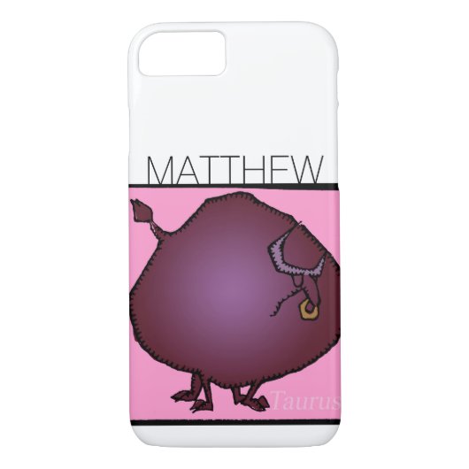 〔占星術の〕十二宮図シンボルや象徴タウラスパーソナライズされた誕生日Iケース Case-Mate iPhoneケース (裏面)