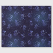 〔占星術の〕十二宮図シンボルや象徴パターン ラッピングペーパー (フラット)