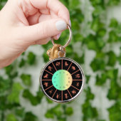 〔占星術の〕十二宮図シンボルや象徴ホイール キーホルダー (手)