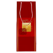 〔占星術の〕十二宮図シンボルや象徴ラットペーパー中国のカット年2020 WGB ワインギフトバッグ (裏面)