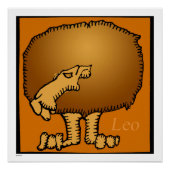 〔占星術の〕十二宮図シンボルや象徴レオ誕生日パーフェクトポスター20x20 ポスター (正面)