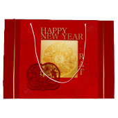 〔占星術の〕十二宮図シンボルや象徴中国の陰陽2020年LGB ラージペーパーバッグ (裏面)