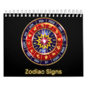 〔占星術の〕十二宮図シンボルや象徴占星術のコレクションウォールカレンダー カレンダー (カバー)