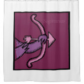 〔占星術の〕十二宮図シンボルや象徴射手座シャワーカーテン シャワーカーテン (正面)