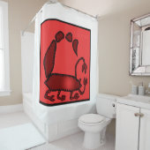 〔占星術の〕十二宮図シンボルや象徴蠍座シャワーカーテン シャワーカーテン (インサイチュ)