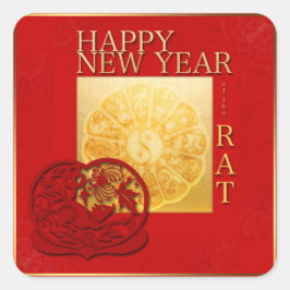 〔占星術の〕十二宮図シンボルや象徴陰陽中国のラットイヤー2020スクエア スクエアシール