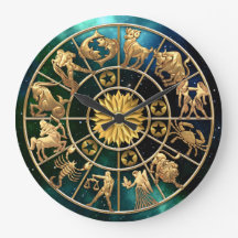 〔占星術の〕十二宮図シンボルや象徴5人家族金ゴールドスターカスタムズ