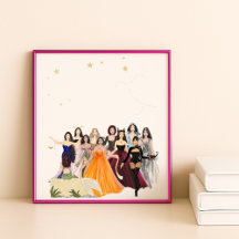 〔占星術の〕十二宮図シンボルや象徴、ファッションスケッチ、アートワーク、風景、