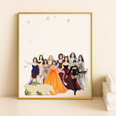 〔占星術の〕十二宮図シンボルや象徴、ファッションスケッチ、アートワーク、風景、 ポスター