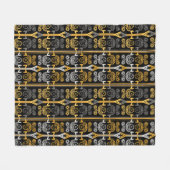 〔占星術の〕十二宮図シンボルや象徴 フリースブランケット (正面(横))