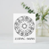 〔占星術の〕十二宮図シンボルや象徴 ポストカード (スタンド正面)