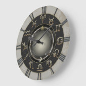〔占星術の〕十二宮図シンボルや象徴 ラージ壁時計 (傾斜)