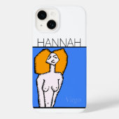 〔占星術の〕十二宮図シンボルや象徴《星座》乙女座パーソナライズされた誕生日IPC Case-Mate iPhoneケース (裏面)