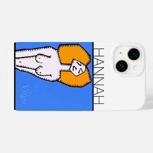 〔占星術の〕十二宮図シンボルや象徴《星座》乙女座パーソナライズされた誕生日IPC Case-Mate iPhoneケース (裏面 (横))