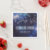 〔占星術の〕十二宮図シンボルや象徴 | Constellation 結婚 Night's スタンダードカクテルナプキン (インサイチュ)