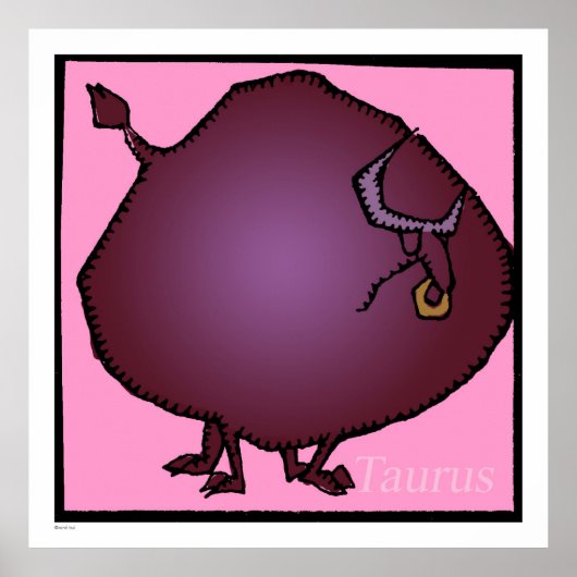 〔占星術の〕十二宮図シンボルや象徴Taurus誕生日ラージポスター32x32 ポスター (正面)