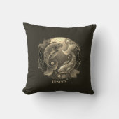 〔占星術の〕十二宮図シンボルシナファンタジー魚座 クッション (正面)